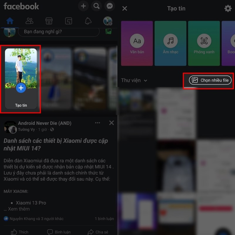 Ghép ảnh khi đăng tin trên Facebook