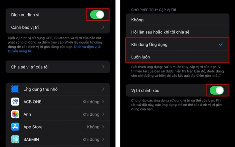 Kéo xuống dưới chọn vào ứng dụng bạn muốn chia sẻ vị trí