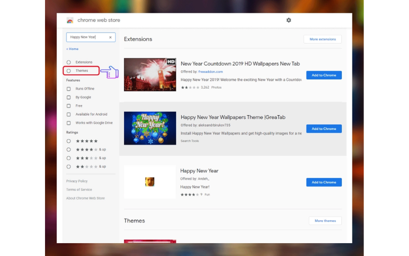 đổi hình nền cho Google Chrome