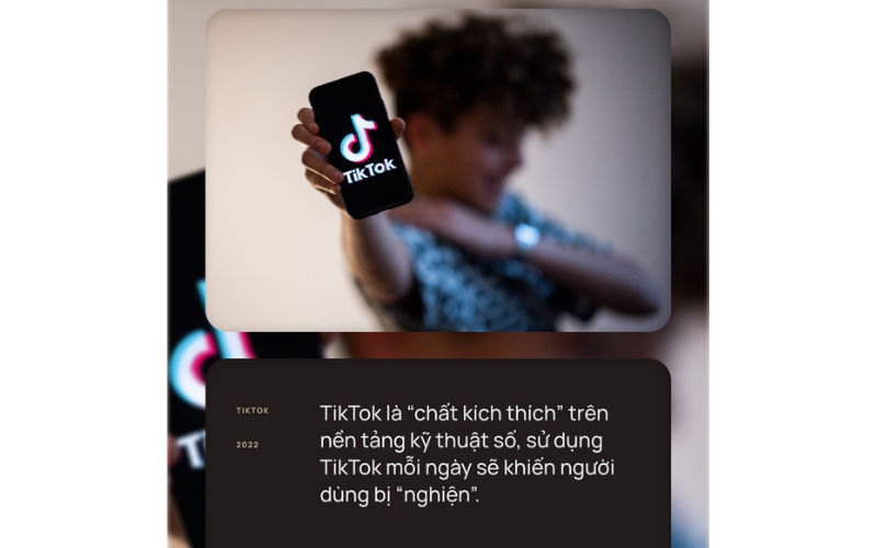 Sử dụng tiktok hàng ngày sẽ gây nghiện