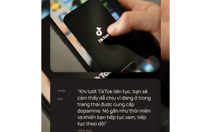 Khi xem tiktok quá nhiều, bạn sẽ thích thú, hài lòng với các video ngắn