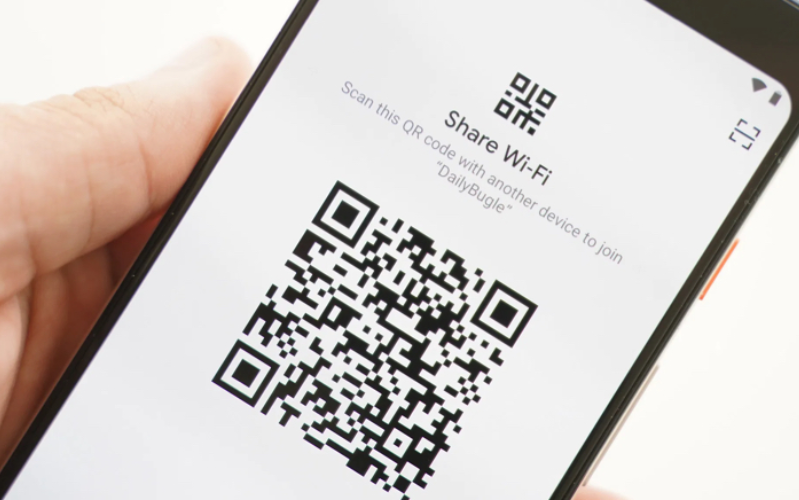 Mã QR được hiển thị trên trang này giúp việc kết nối trở nên thuận tiện hơn
