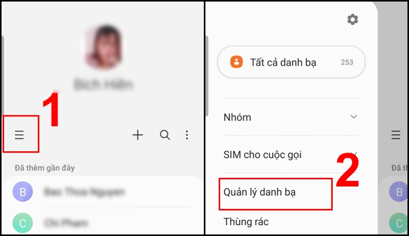 Xóa trùng lặp liên hệ bằng cài đặt