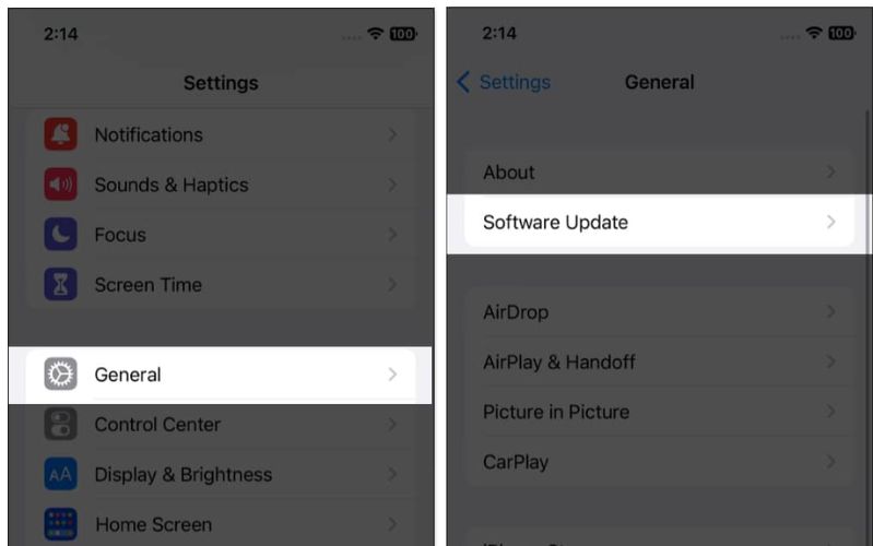 cập nhật ios