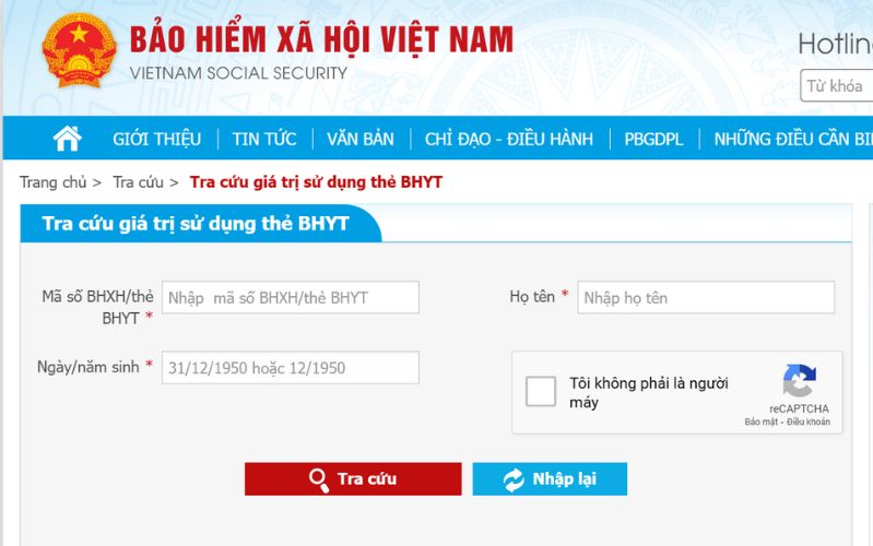 cách tra cứu giá trị sử dụng BHYT