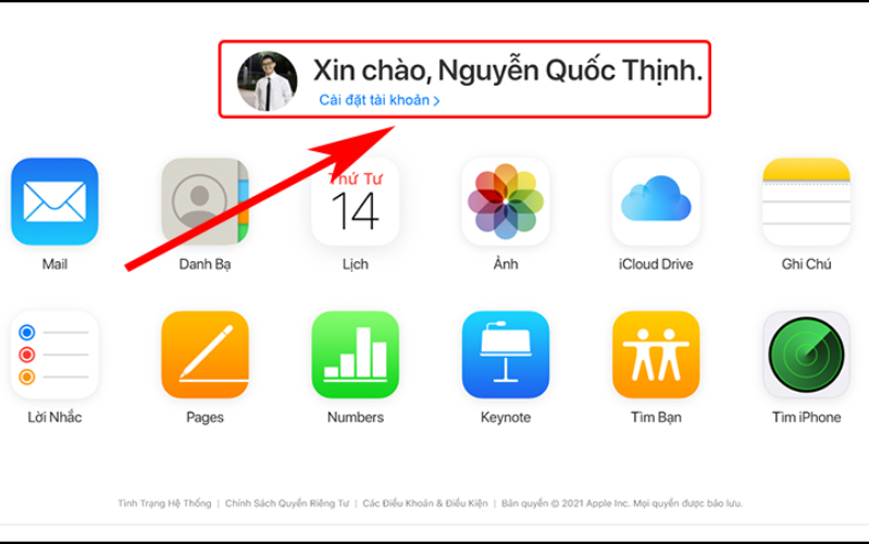 Đăng nhập vào Website bằng tài khoản Apple ID của bạn