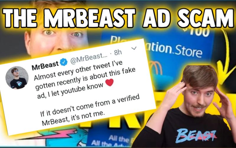 trò lừa đảo mrbeast giveaway