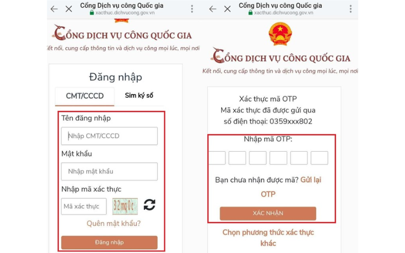 Nhập thông tin vào biểu mẫu rồi nhấn Đăng nhập