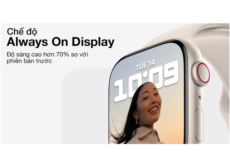 Apple Watch Series 7 mặt nhôm, dây cao su