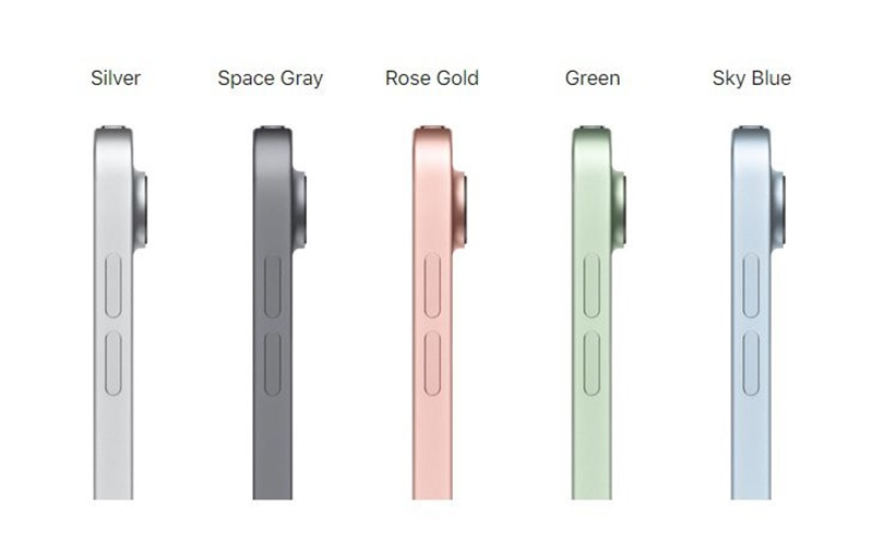 iPad Air 4 có nhiều màu sắc