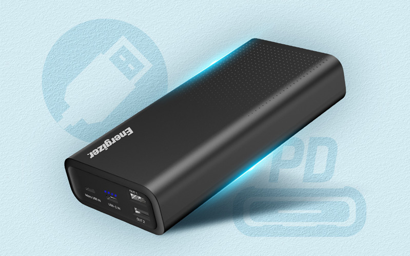 Sạc dự phòng Energizer 20,000mAh/ 3.7V Li-Polymer
