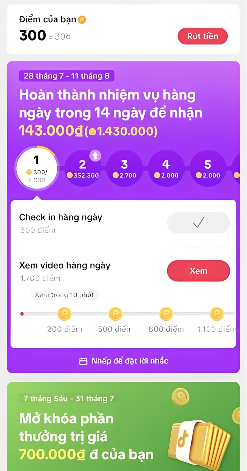 Nhiệm vụ hằng ngày 