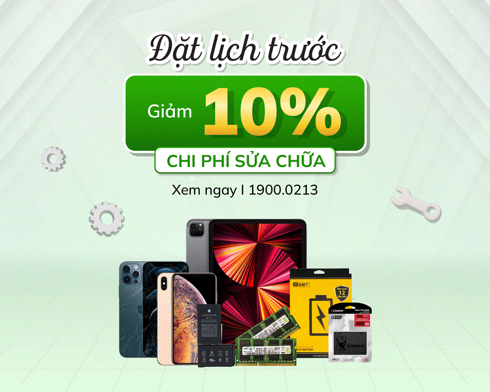 Khách hàng có thể được giảm 10% khi đặt lịch sửa chữa trước 