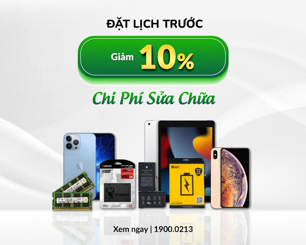 Giảm 10% chi phí sửa chữa cho khách hàng đặt lịch trước
