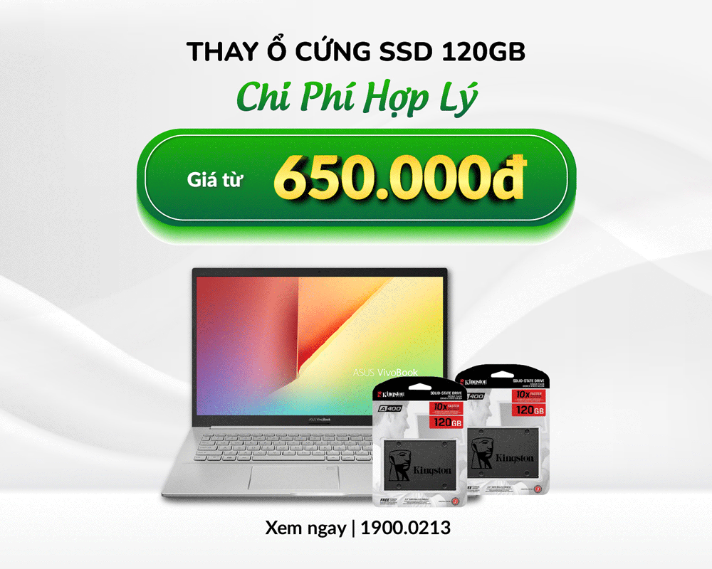 Khách hàng sẽ được hỗ trợ thay ổ cứng mới - giá từ 650.000 đồng