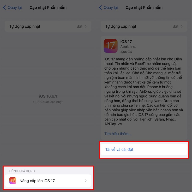 Cập nhật iOS 17 chính thức từ iOS 17 Beta