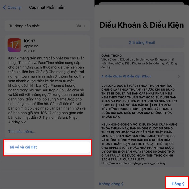 Cách cập nhật iOS 17 chính thức từ cài đặt