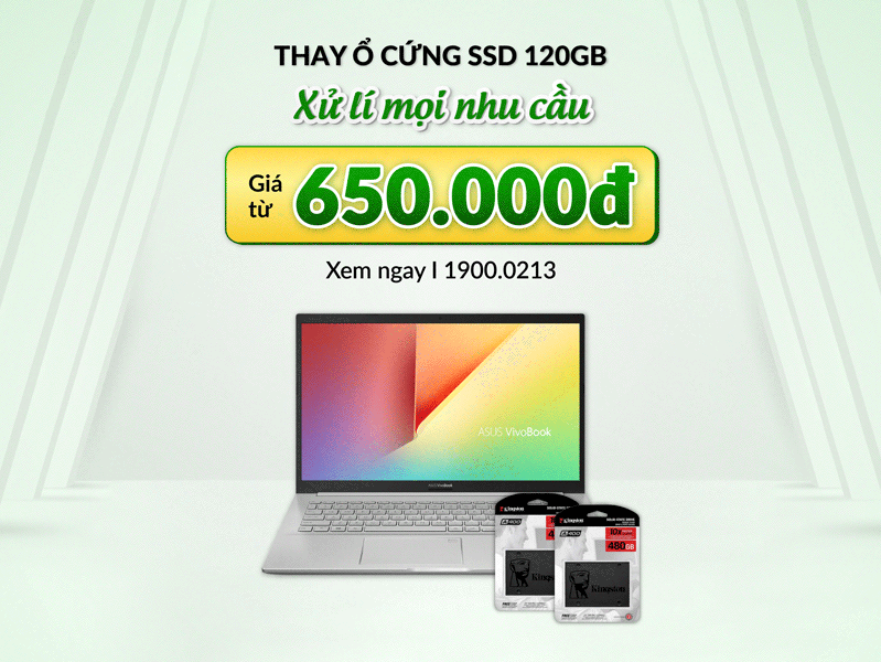 Khách hàng sẽ được hỗ trợ thay ổ cứng mới - giá từ 650.000 đồng