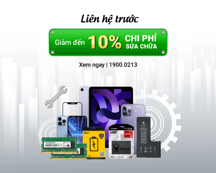 Giảm 10% chi phí sửa chữa khi khách hàng đặt lịch trước 