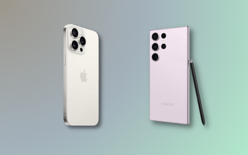 hình ảnh iPhone 15 Pro Max có phần ngả vàng, ấm áp trong khi Android thiên về màu lạnh