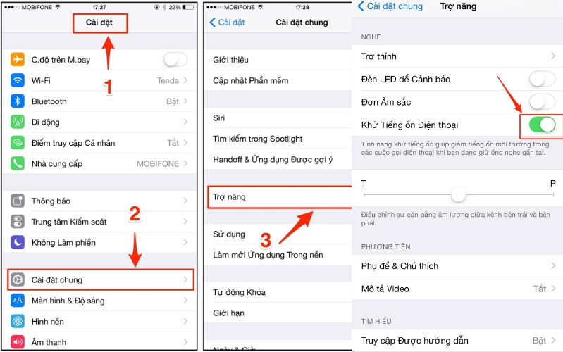 Tắt tính năng khử tiếng ồn trên iPhone