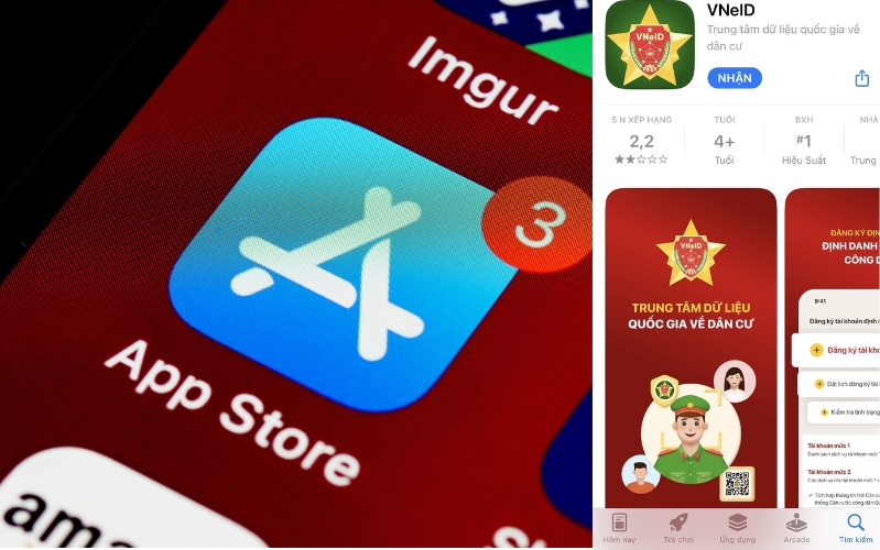 VNeID hiện có trên CH Play và App Store