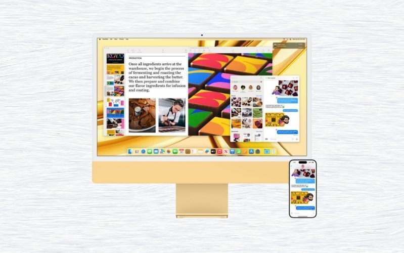 iMac 2023 tích hợp ứng dụng Migration Assistant, mang đến kết nối và trải nghiệm liền mạch với iPhone và các thiết bị Apple khác.