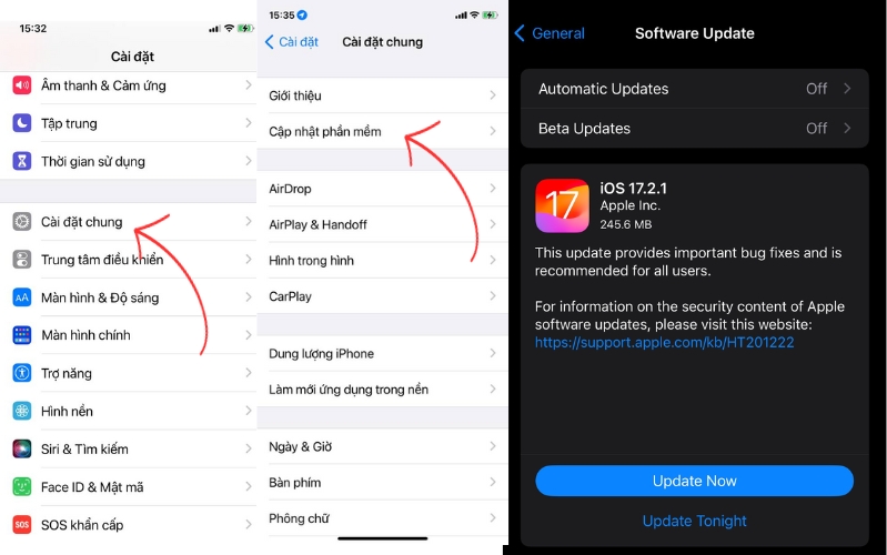 Cách tải iOS 17.2.1 cực dễ dàng