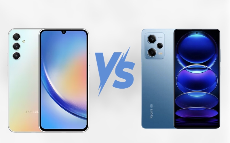 So sánh điện thoại Galaxy A34 5G vs Redmi Note 12 Pro 5G