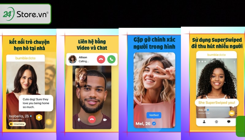 Tính năng chính của ứng dụng dating Bumble