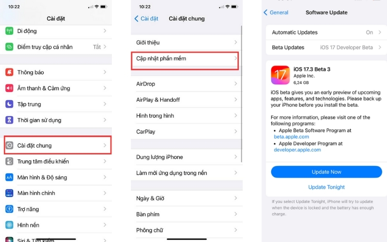Cách cài đặt iOS 17.3 Beta 3