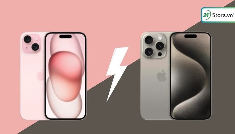 Điểm khác nhau về thiết kế bên ngoài của 2 phiên bản 15 và 15 Pro