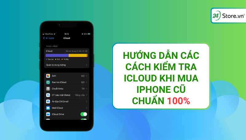 Cách check iCloud trên iPhone