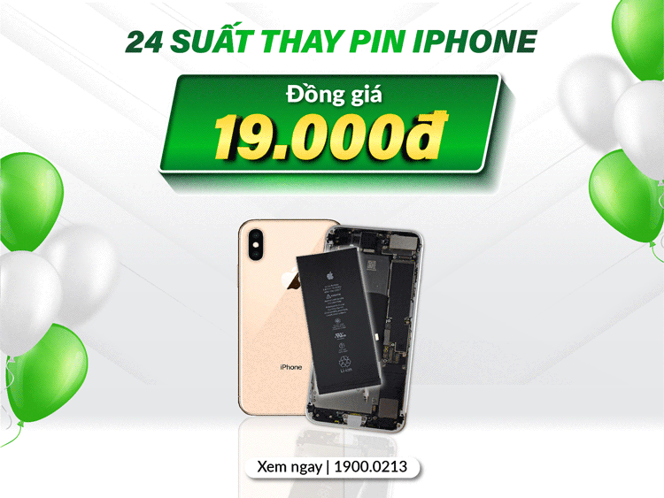 bảng giá thay pin điện thoại chính hãng apple
