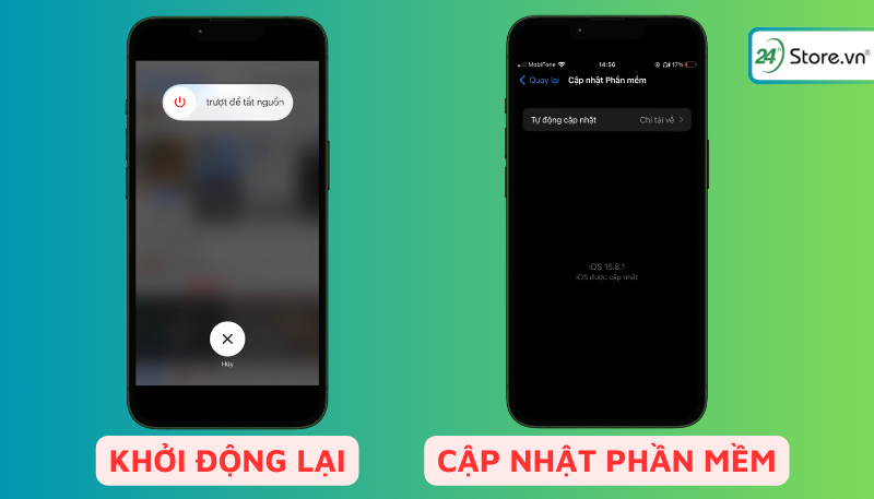 Khắc phụ iPhone bị mất tiếng bằng cách Khởi động lại và Cập nhật phần mềm