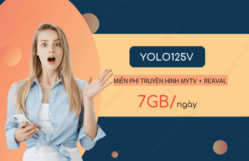 Sim 4G Vinaphone YOLO125V 7GB/ngày