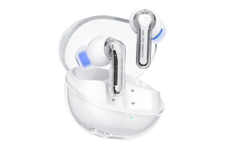 Tai nghe Bluetooth True Wireless SoundPEATS Clear Vẻ ngoài trong suốt thời trang, một trong những xu hướng thiết kế tai nghe thịnh hành