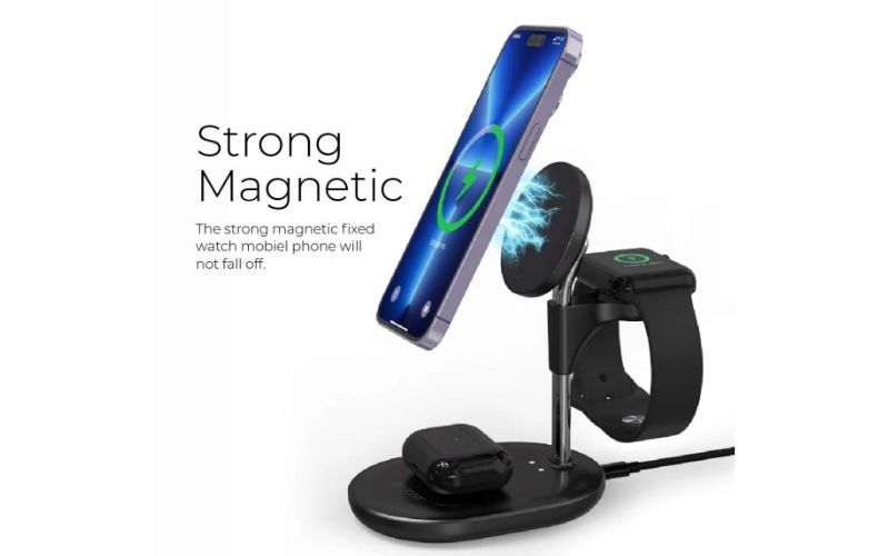 Đế sạc của nhà mazer sở hữu công suất lên đến 15W Đế sạc Mazer Infinite Mag.Desk 3in1 mang đến khả năng sạc nhanh chóng và đảm bảo an toàn