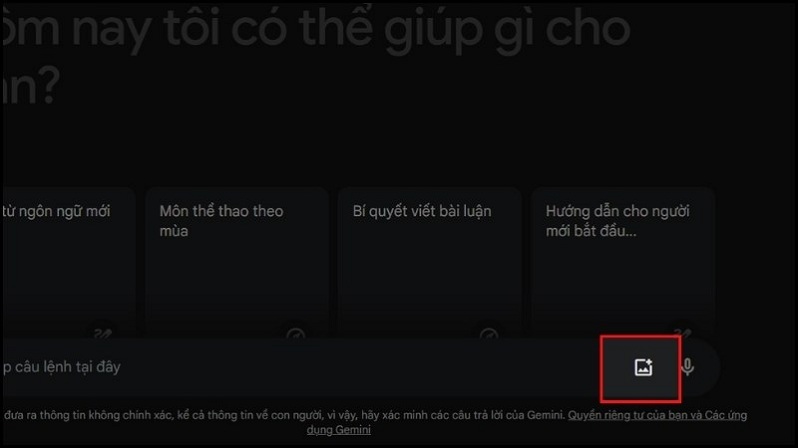 Hướng dẫn cách chat với Google Gemini qua hình ảnh
