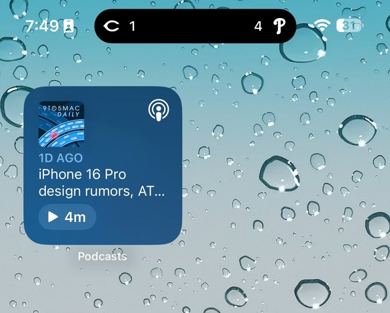 Giao diện widget thay đổi màu theo ảnh bìa Podscast