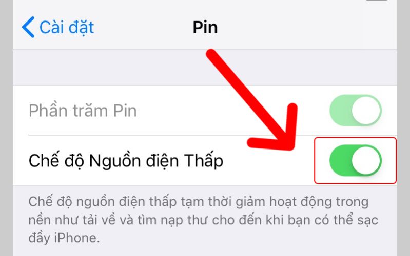 Chế độ tiết kiệm pin giúp giảm nóng máy