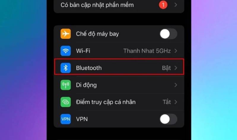 phát âm thanh điện thoại/máy tính cùng lúc trên 2 loa Bluetooth Bạn truy cập vào mục Cài đặt trên iPhone