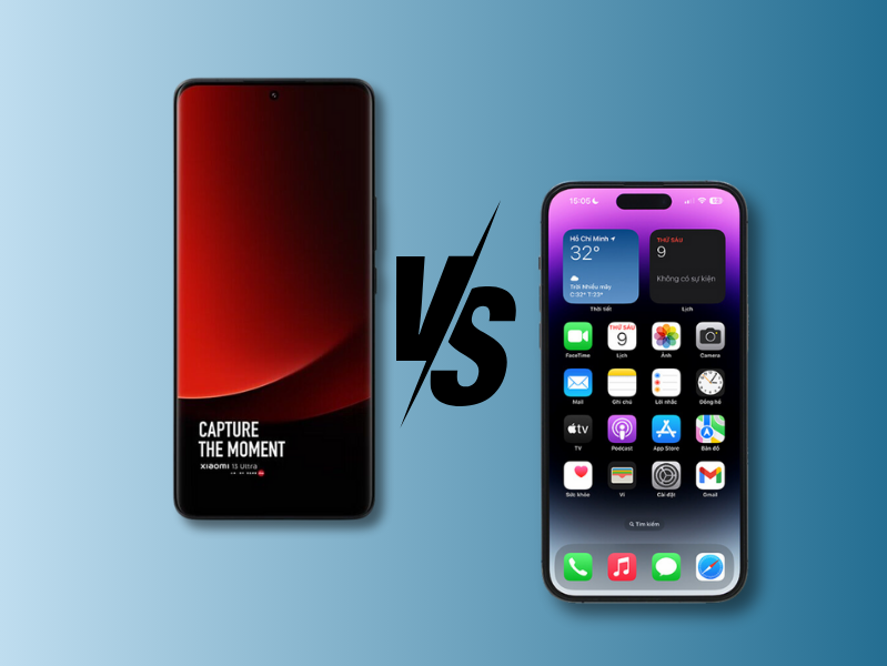Khả năng hiển thị của màn hình Xiaomi 13 Ultra và iPhone 14 Pro Max đều tốt