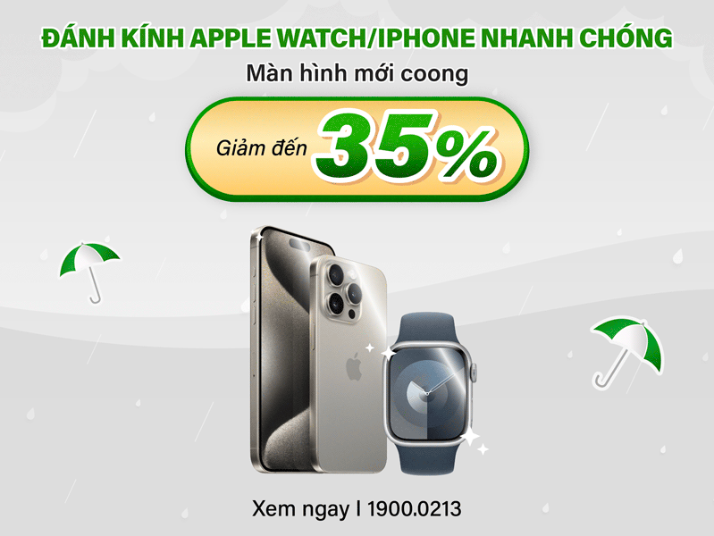đánh bóng kính iphone, apple watch giá rẻ
