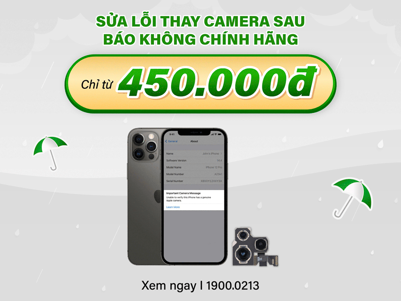 camera báo lỗi không chính hãng