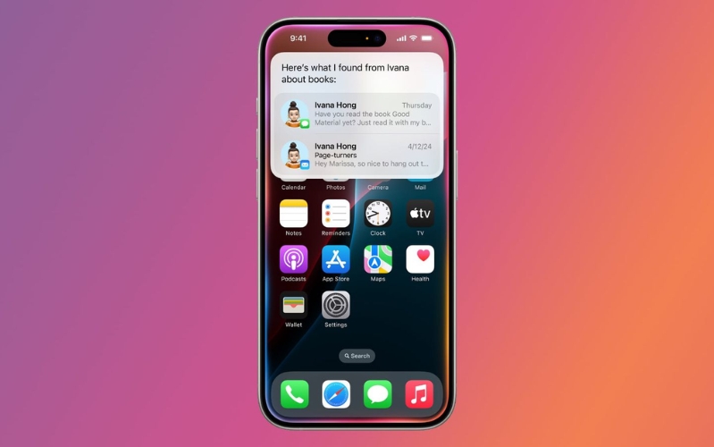 Apple Intelligence cũng cải tiến giúp Siri trở nên trực quan hơn và phản hồi các yêu cầu tốt hơn với khả năng hiểu ngôn ngữ tốt hơn và có thể theo kịp khi bạn nói vấp hoặc thay đổi ý định giữa câu.