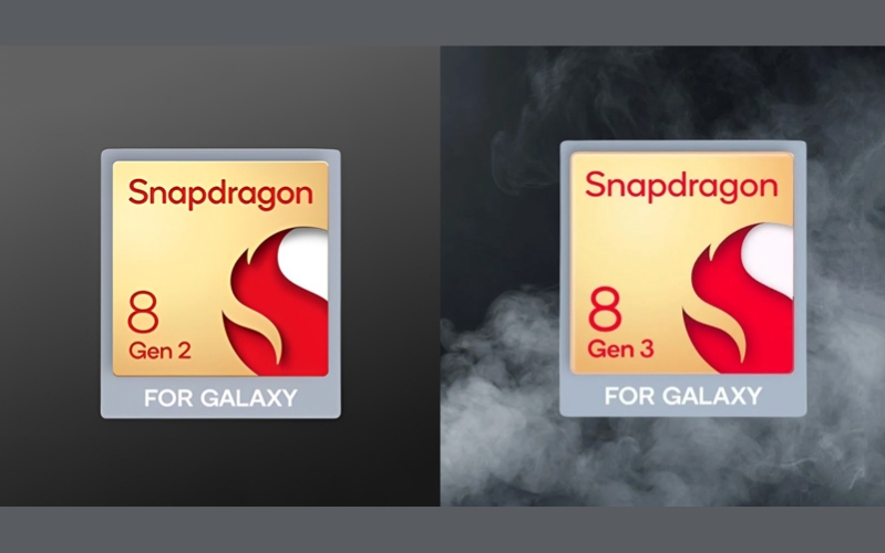 Galaxy Z Fold5 sử dụng chip Snapdragon 8 Gen 2 For Galaxy, còn Z Fold6 sửa dụng chip Snapdragon 8 Gen 3 For Galaxy