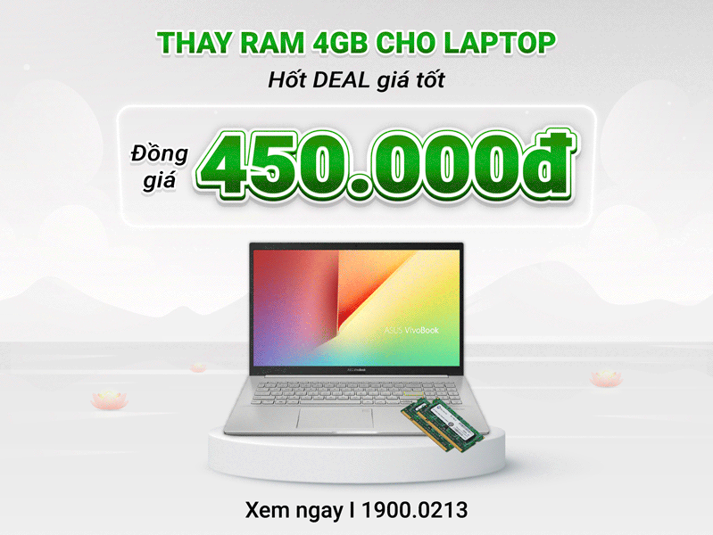thay ram giá 450.000đ