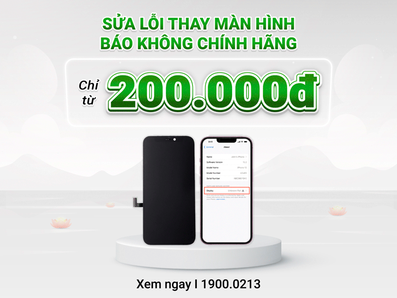 Màn hình báo không chính hãng