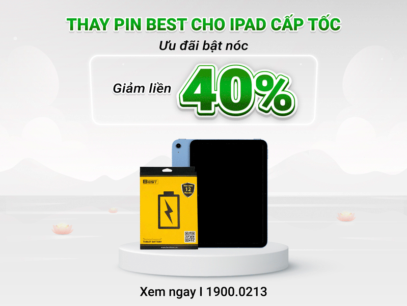 thay pin best iPad xài cực trâu
